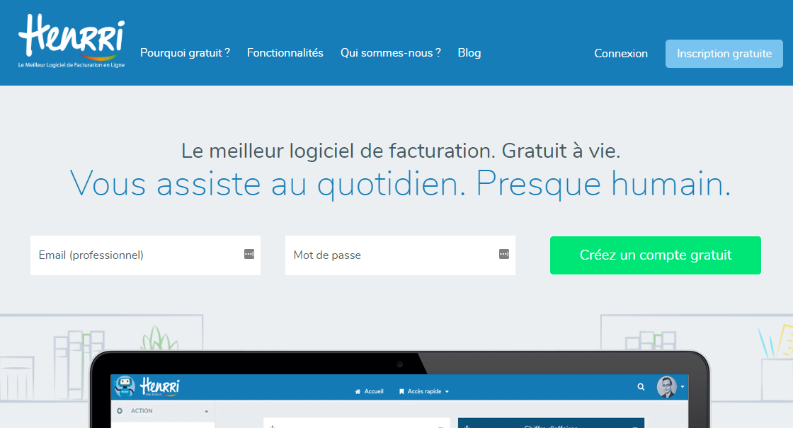 Henrri : logiciel de facturation en ligne gratuit